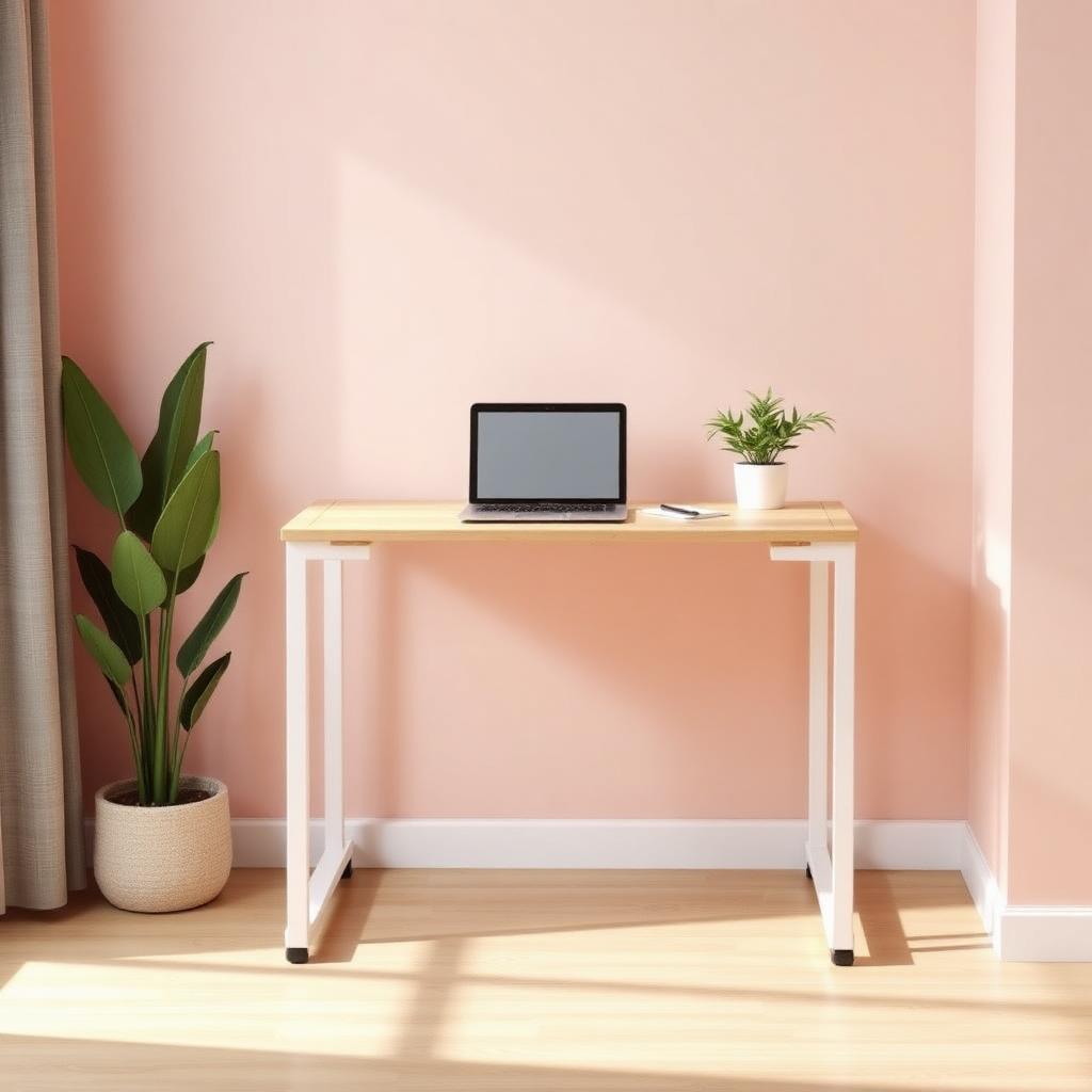 Electric Height Adjustable Standing Desk 48x24 Inch, Natural Oak by CubiCubi