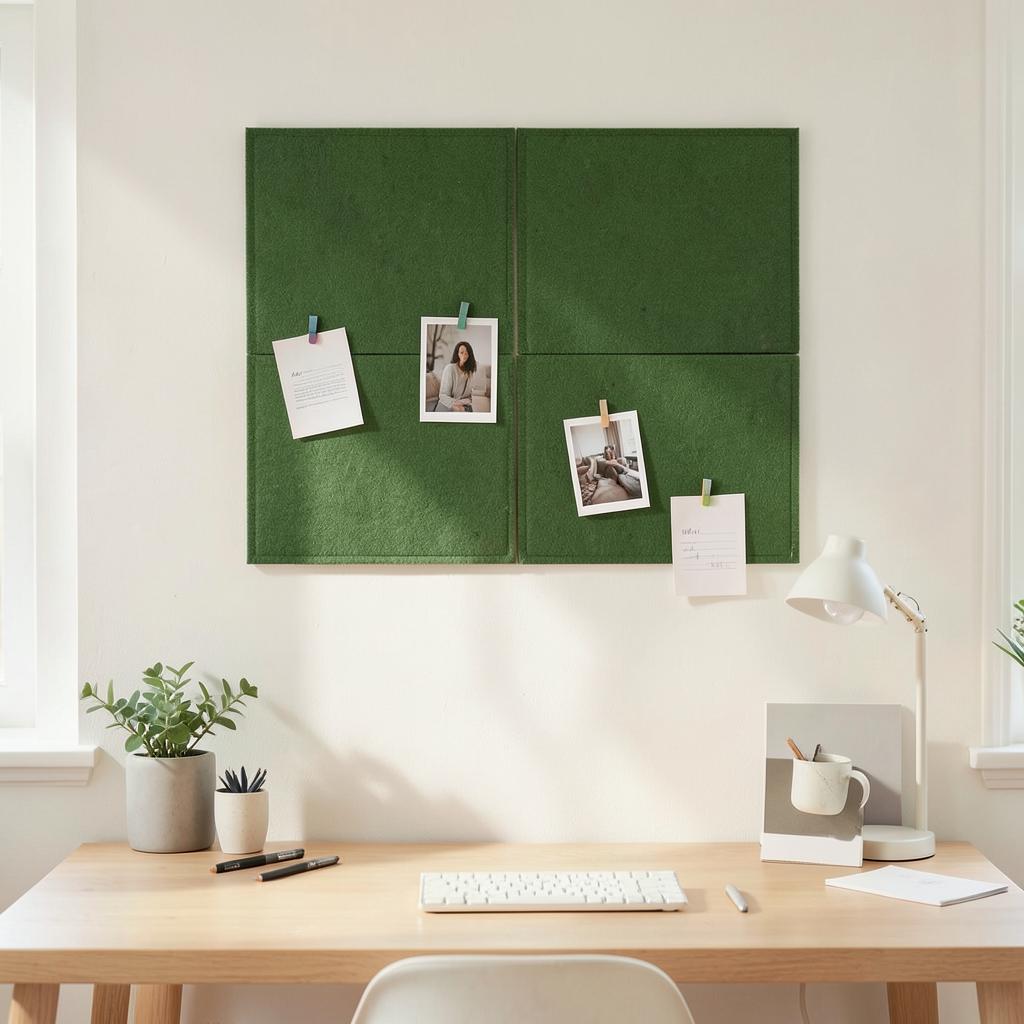 Large Felt Bulletin Board, Sage — 12 Pack Cork Board  by Felt Bulletin Board